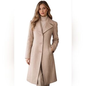 Vintage Mackintosh Wool Coat | Made in USA | Late 70s–Early 80s. Beige. M